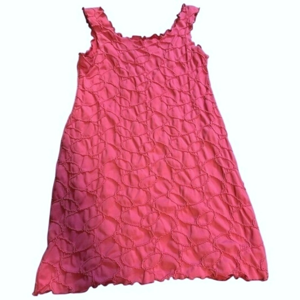 Haystacks Pink Sleeveless‎ Dress Textured Casual Summer Sundress Bodycon M